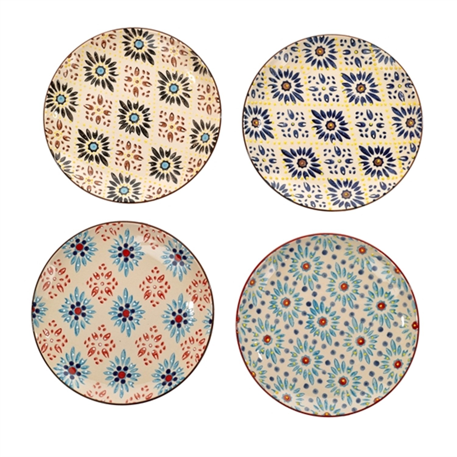 pols potten mosaic flower borden 4 stuks