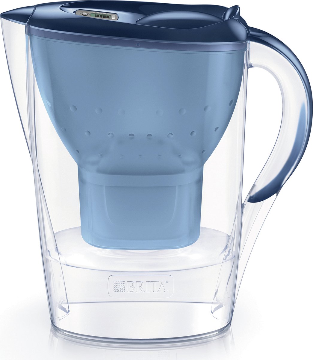 brita marella waterfilterkan met 1 filterpatroon 24l blauw