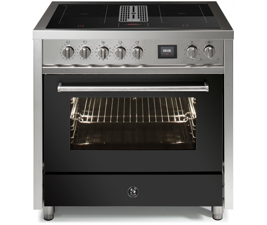 steel enfasi mistral eq9f 4fik downdraft inductiefornuis 90cm antraciet