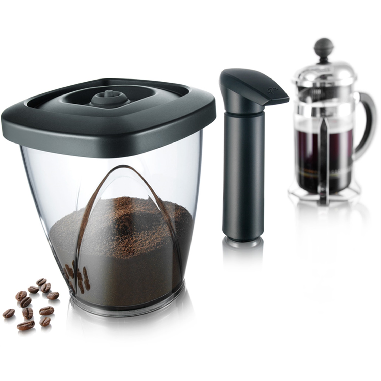 vacuvin coffee saver koffievoorraadbus met vacuumpomp 13l