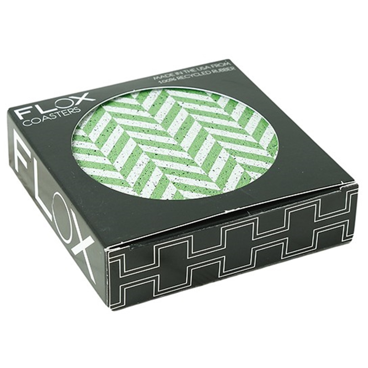 flox-chevron-chartreuse-glasonderzetters-4-stuks-groengrijs-rubber