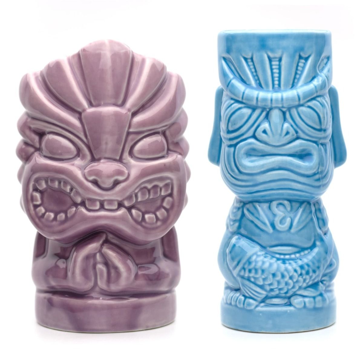 bar bespoke tiki mugs blauwpaars set van 2