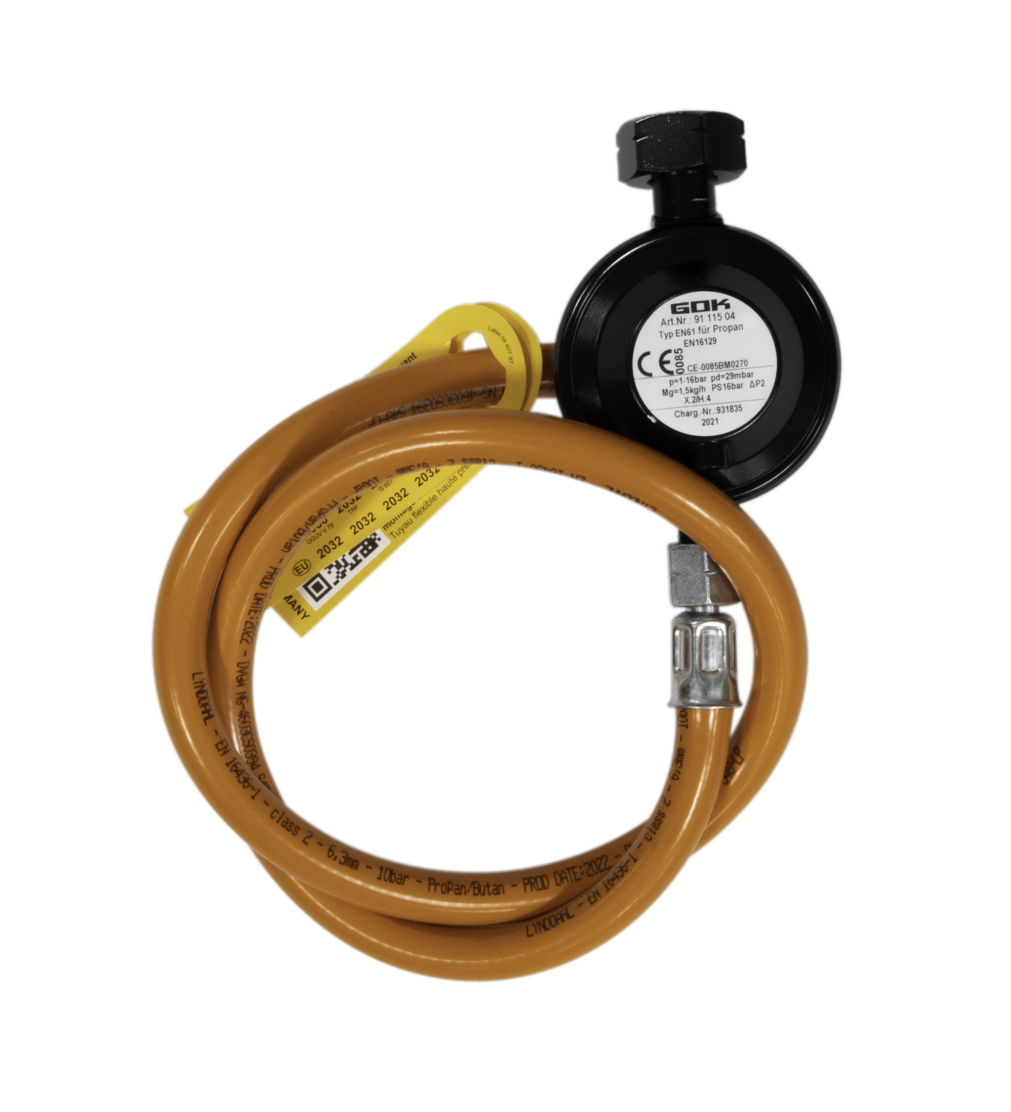 napoleon gasslang met drukregelaar 30mbar nl