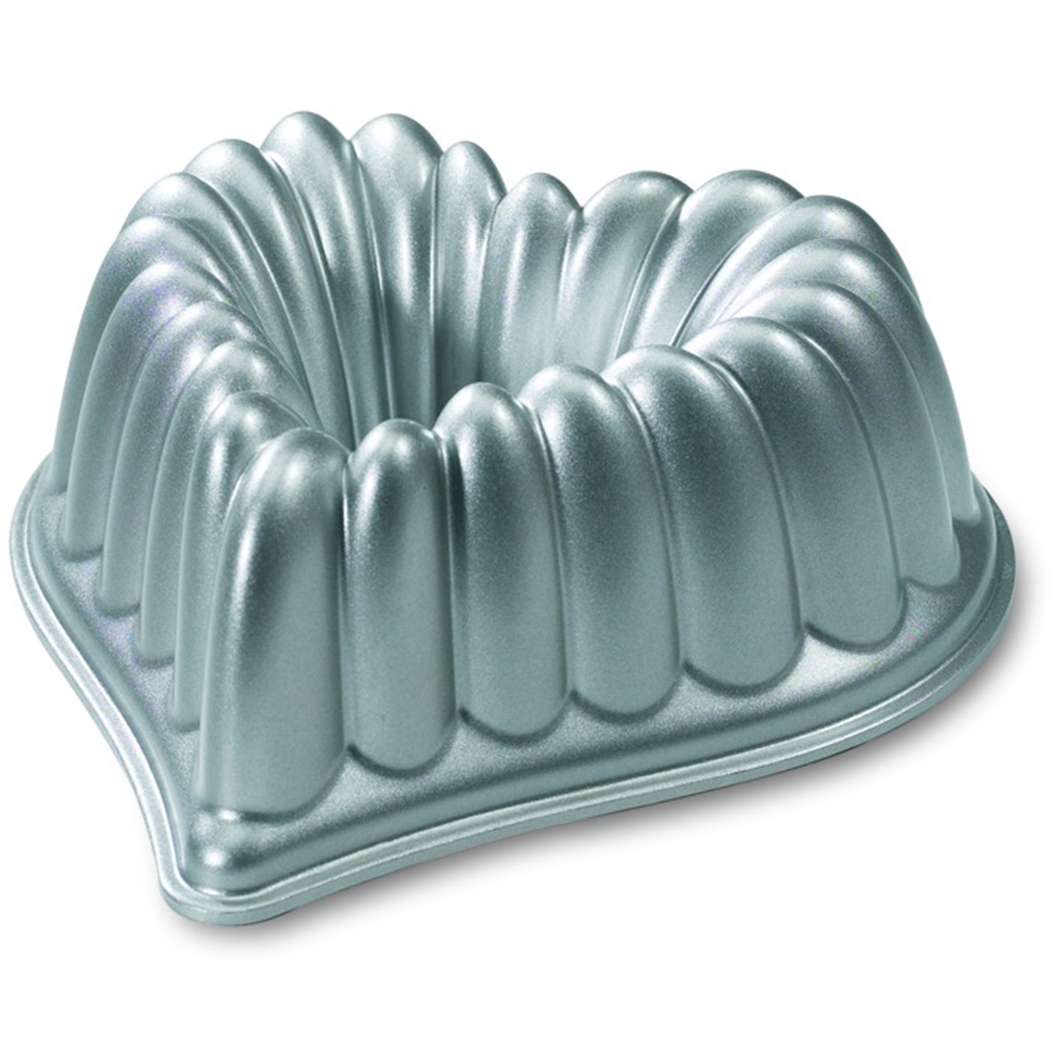 nordic ware elegant heart tulbandvorm 28cm zilver