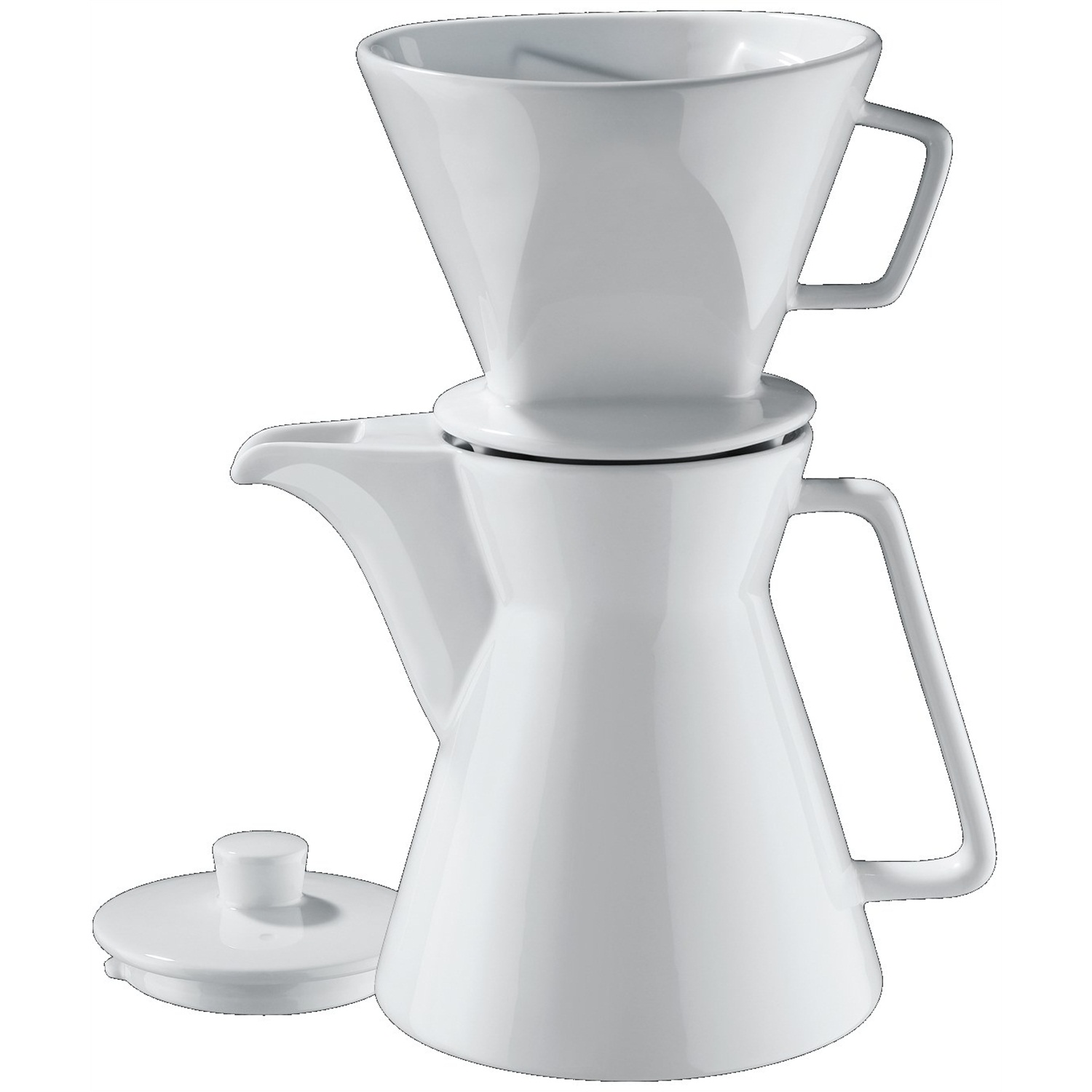 cilio vienna koffiekan met opzetfilter 1l maat 4 keramiek