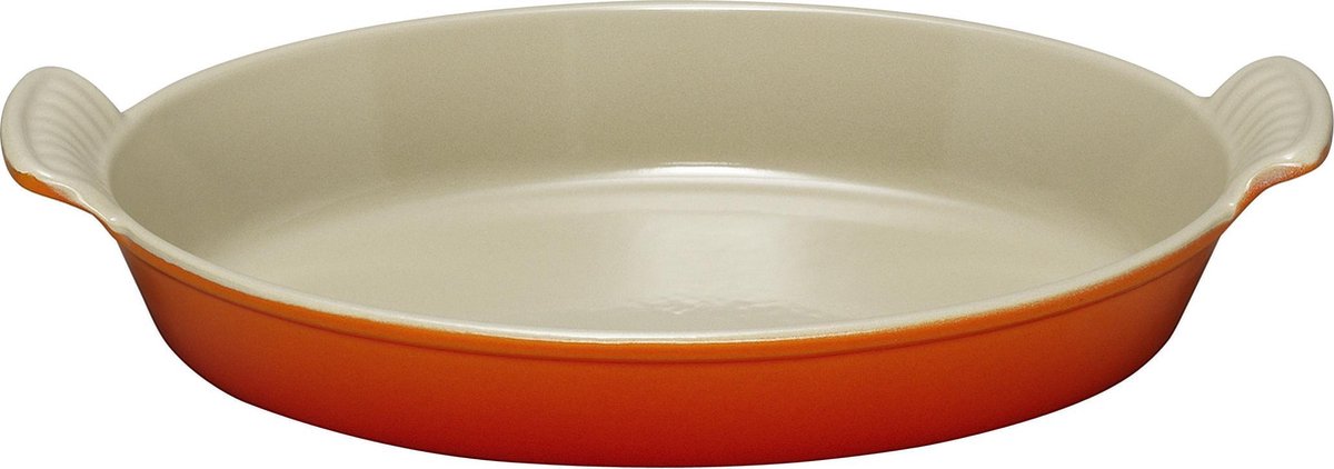 le creuset heritage ovenschaal ovaal 28cm oranjerood