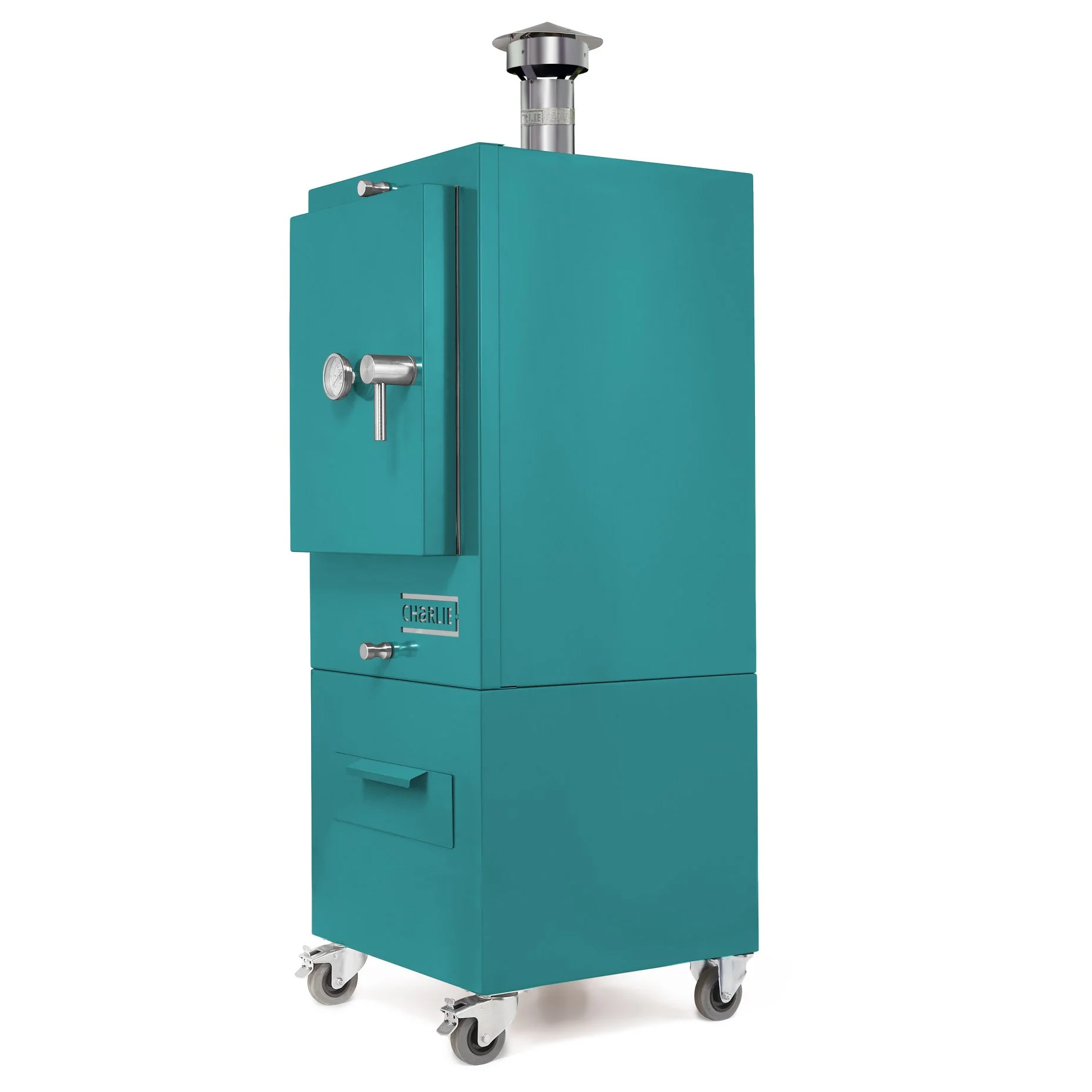 charlie-charcoal-oven---zijaanzicht---teal-duck