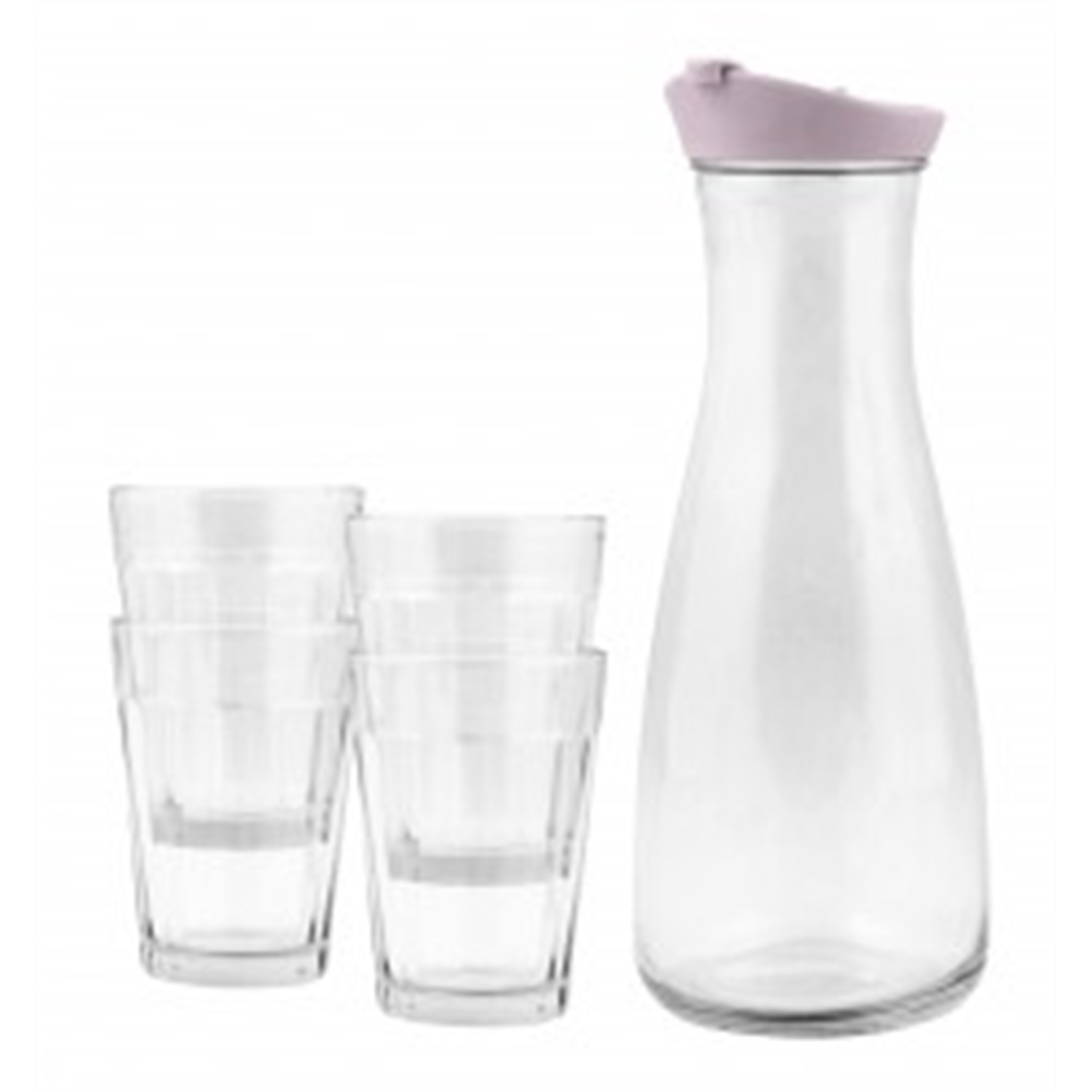 kookpunt-day-karaf-met-waterglazenset-5-delig-rood