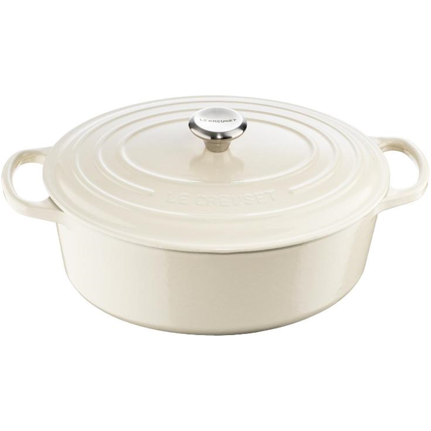 le creuset signature braadpan ovaal 31cm meringue