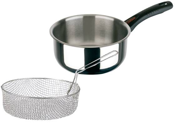 inoxibar forma steelpan met friteusemand 18cm