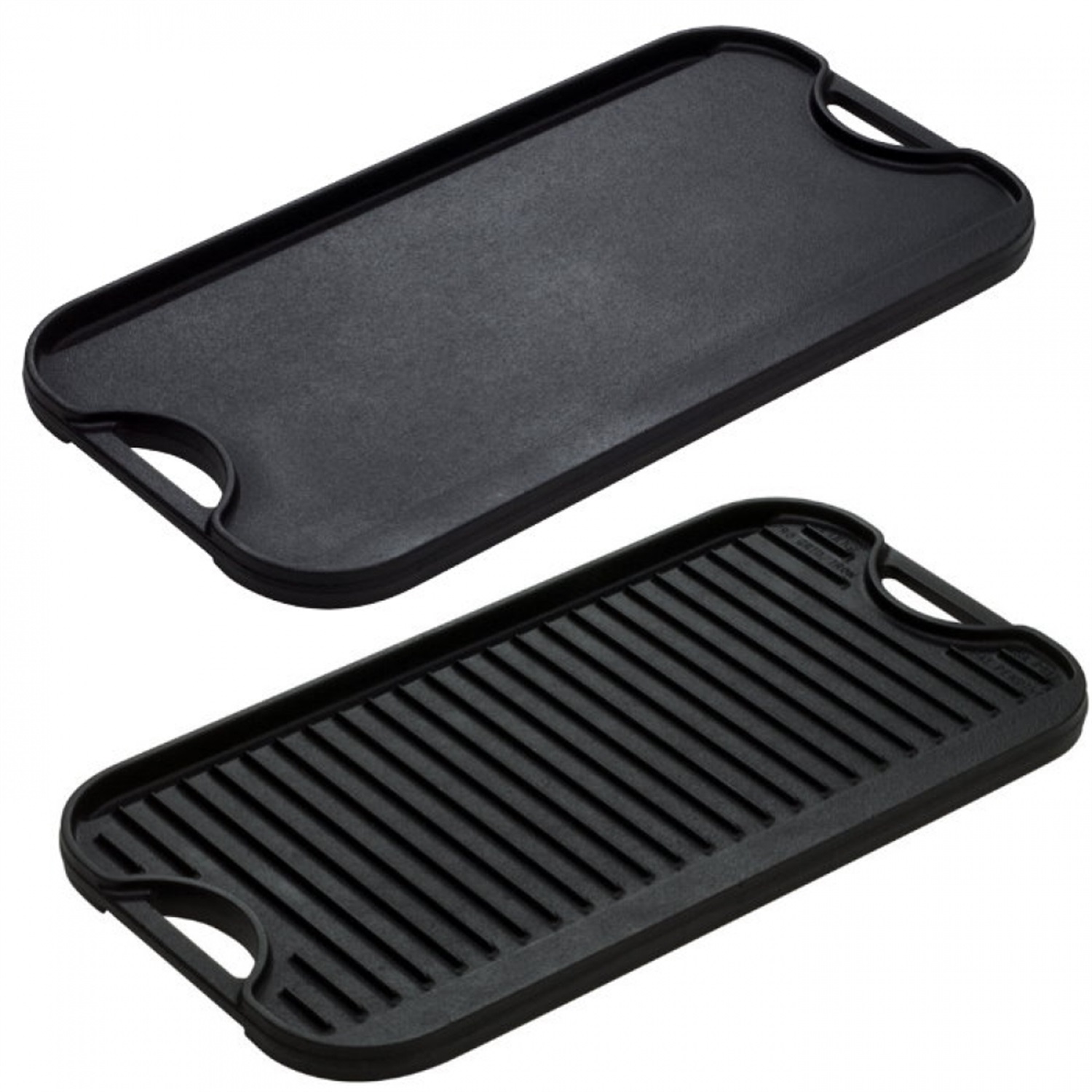 lodge reversible bak en grillplaat dubbelzijdig lpgi3 51x27cm