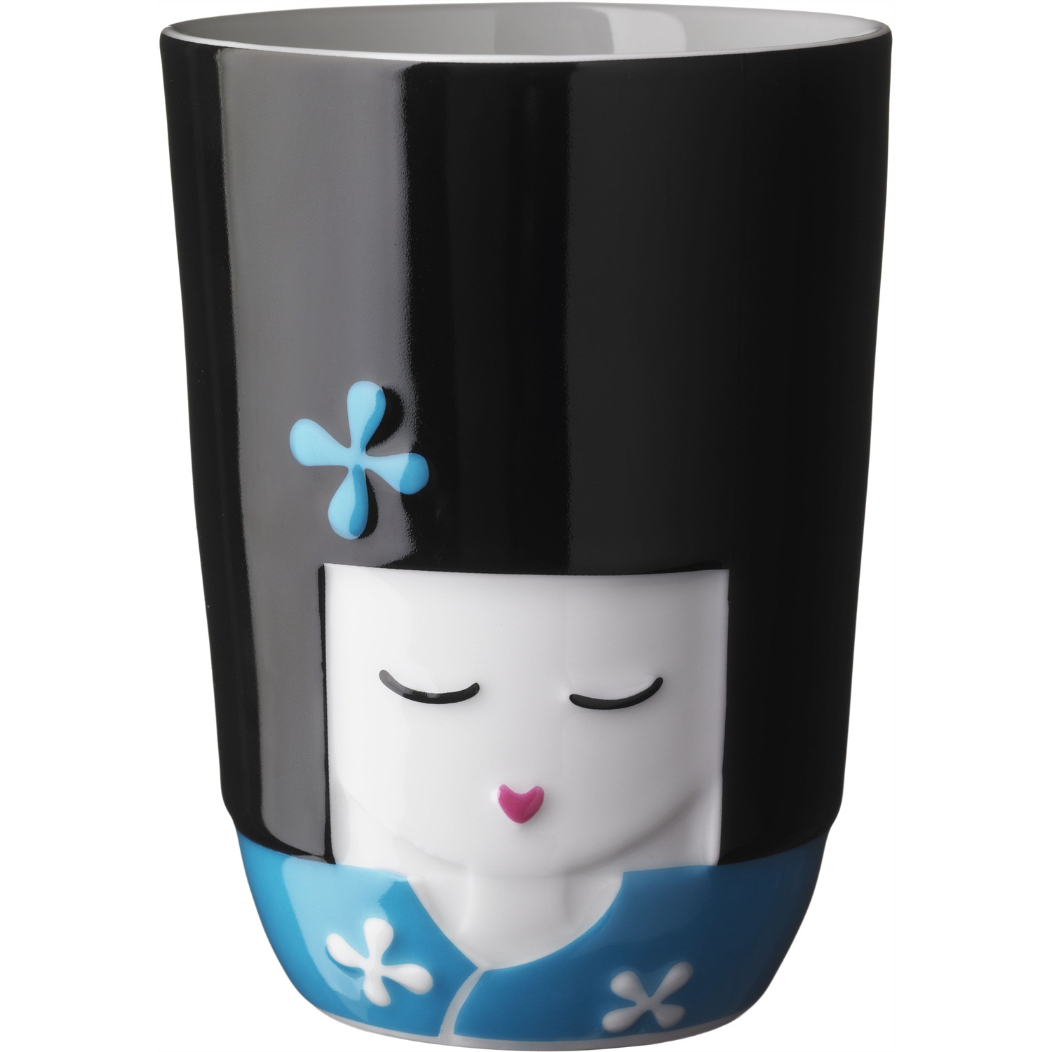 qdo thermokop kokeshi girl blauw