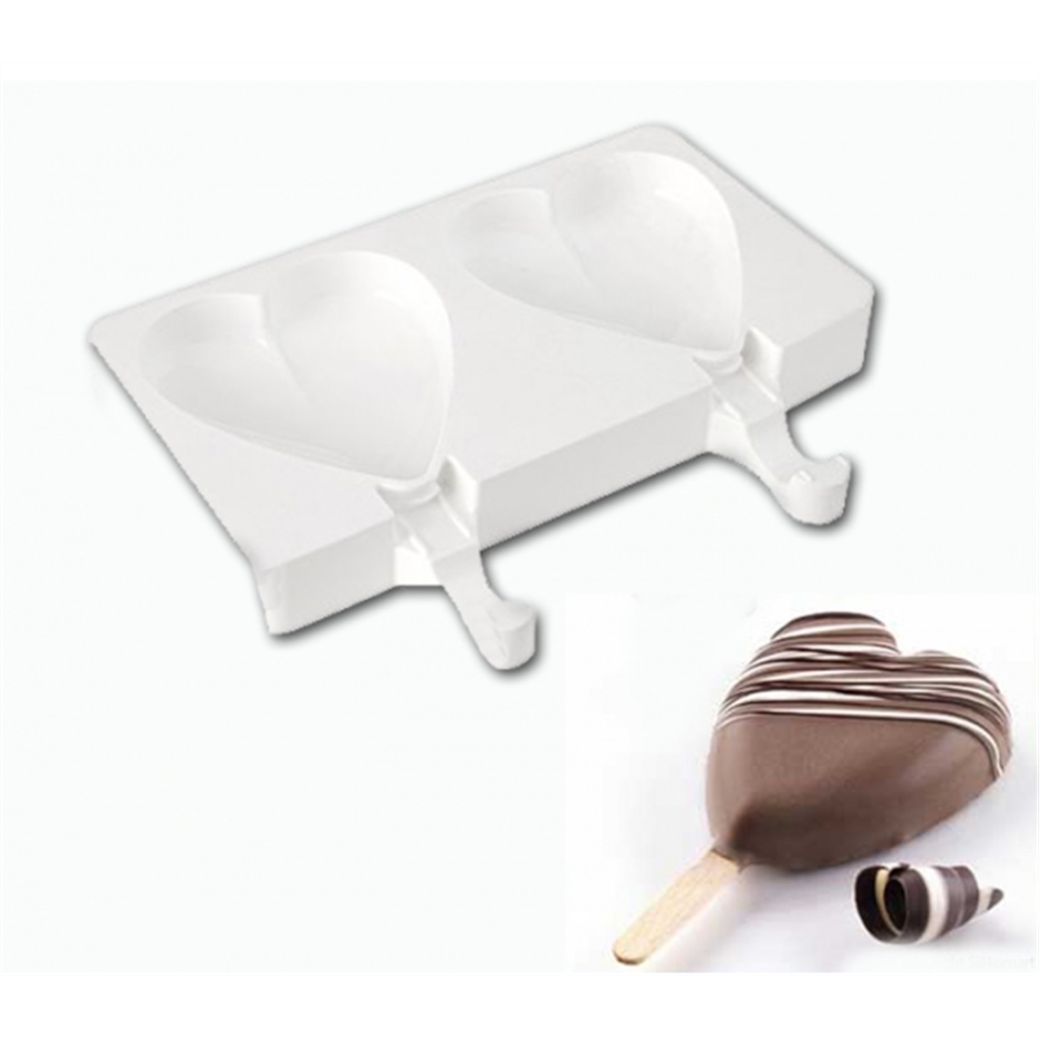 silikomart steccoflex heart ijsvorm gel03 2 vaks