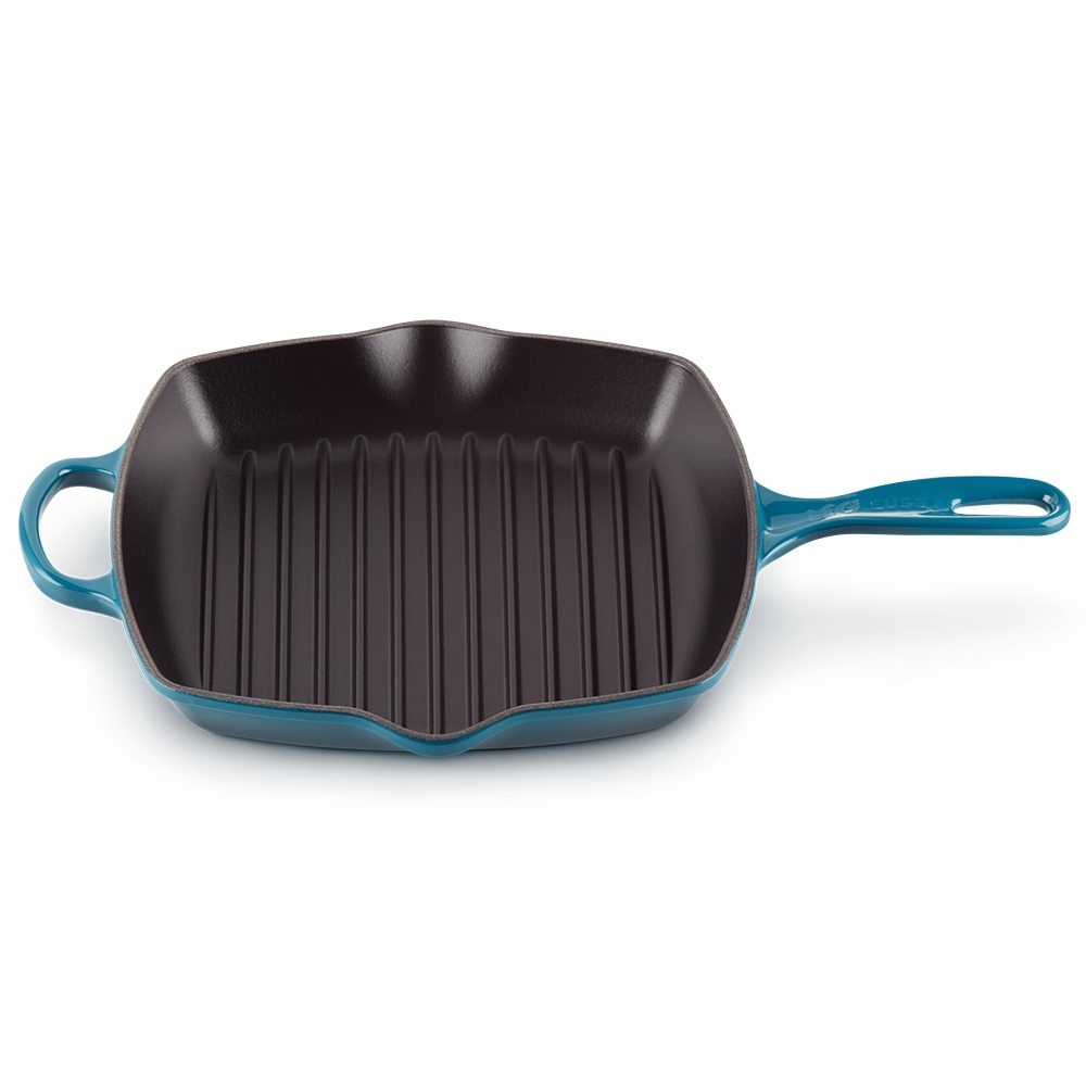 le creuset signature grillpan 26x26cm deep teal_0jpeg