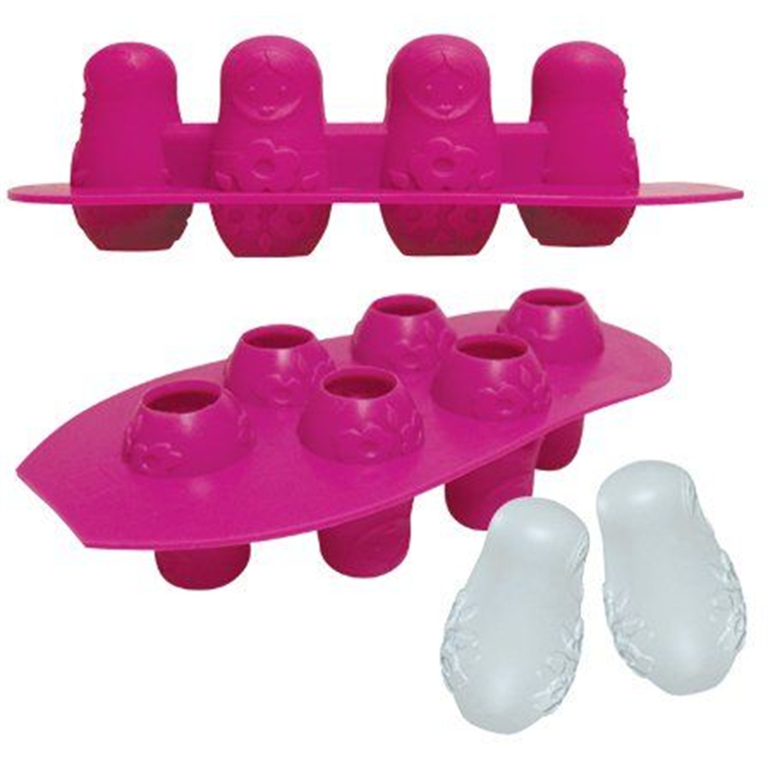 dci baboesjka ijsblokjesvorm 6 vaks roze