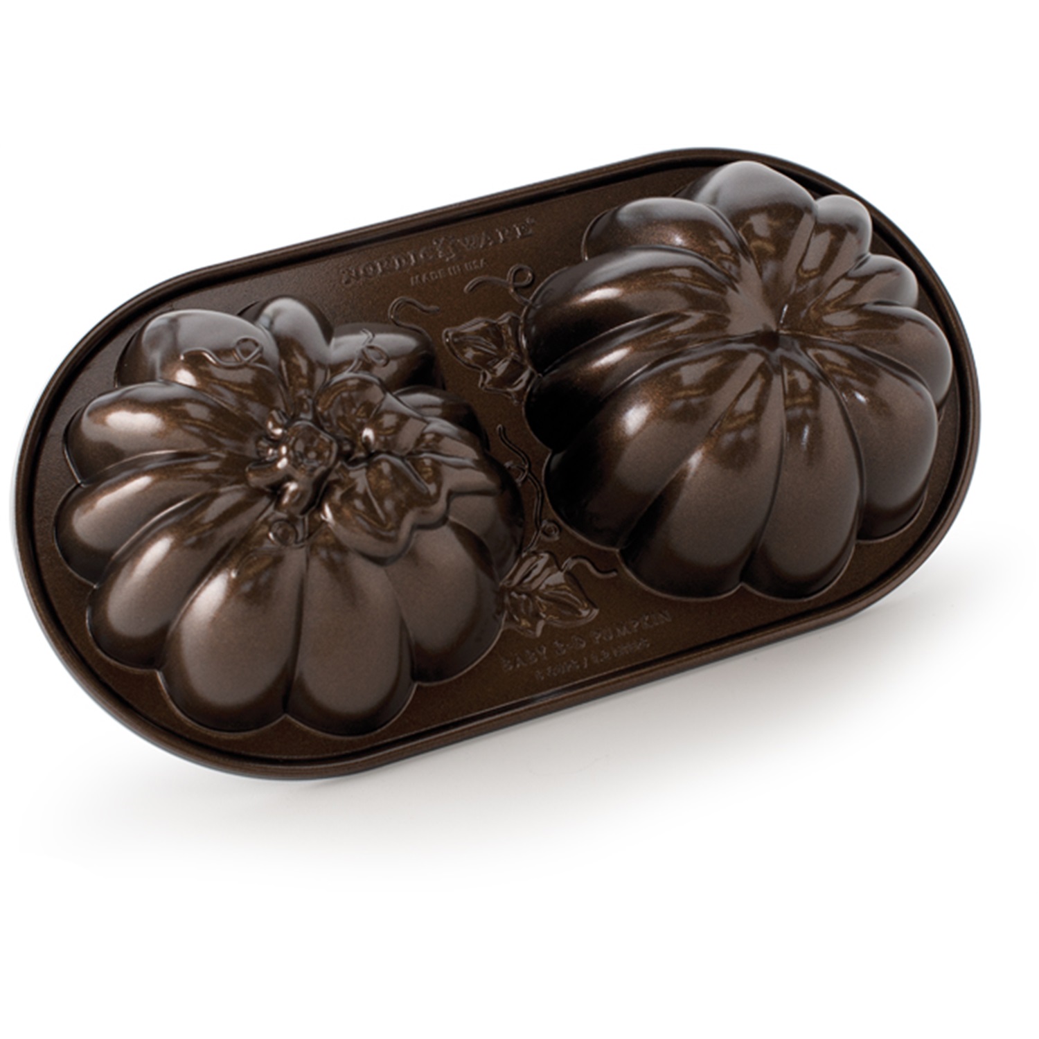 nordic ware 3d pumpkin duet bakvorm 2 vaks brons
