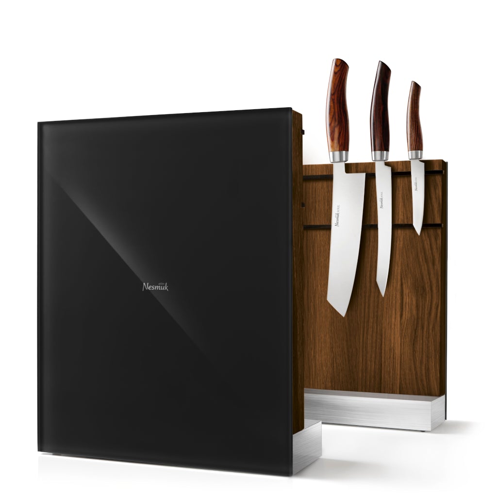 nesmuk messenblok eikenhout donker zwart