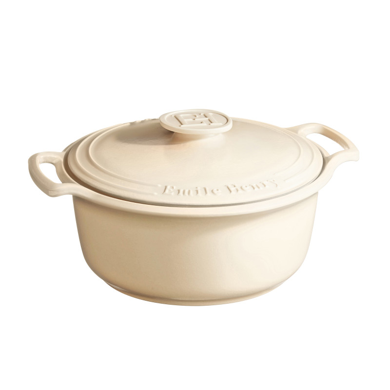 emile henry keramische braadpan 30cm cream