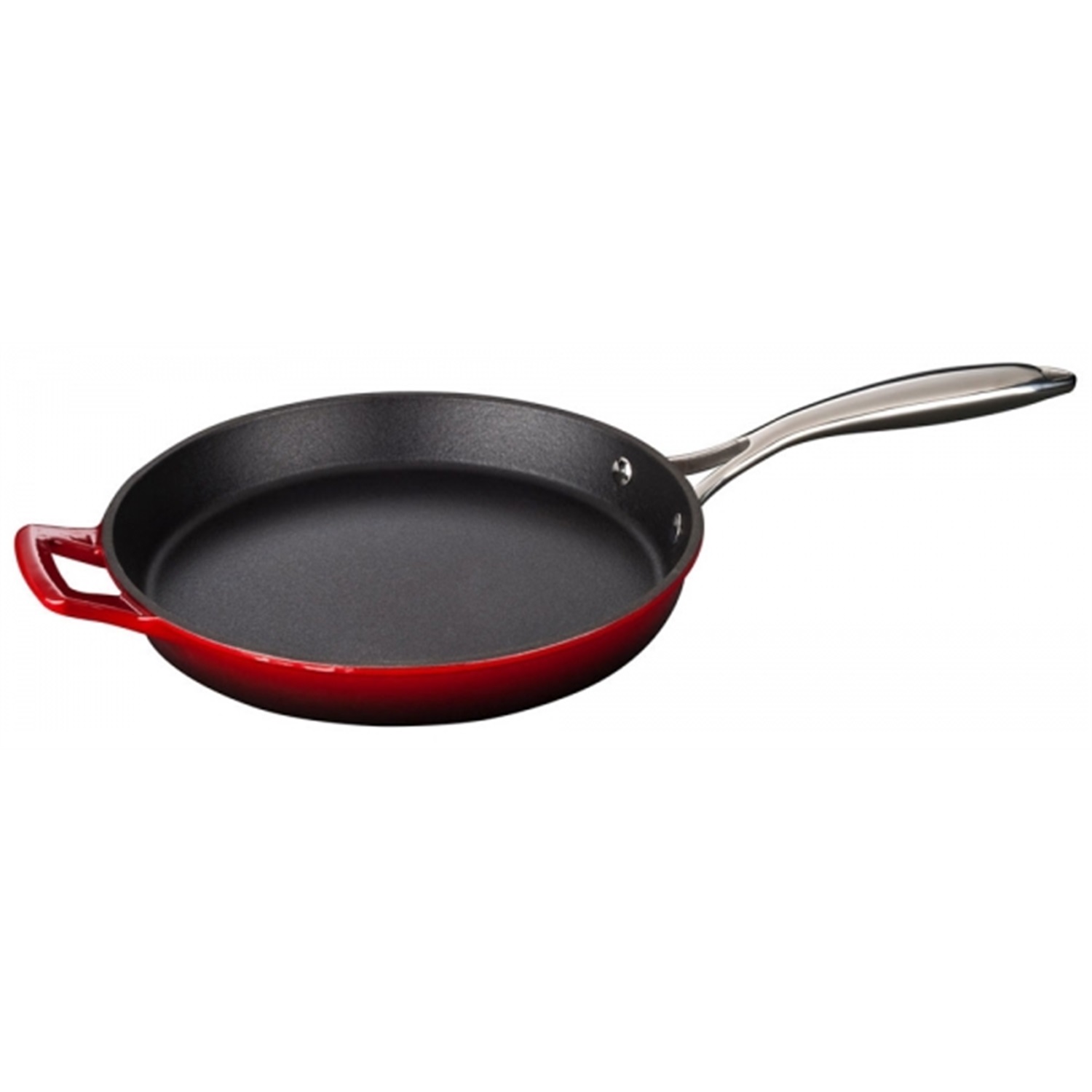 la cuisine pro koekenpan met rvs steel 26cm rood