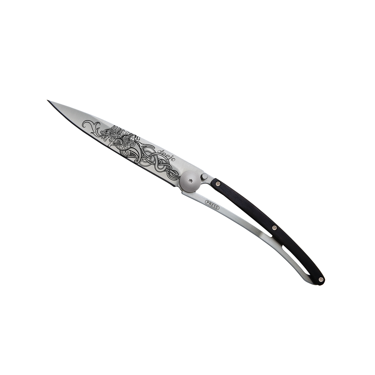 deejo-wood-viking-dragon-zakmes-37g-ebbenhout