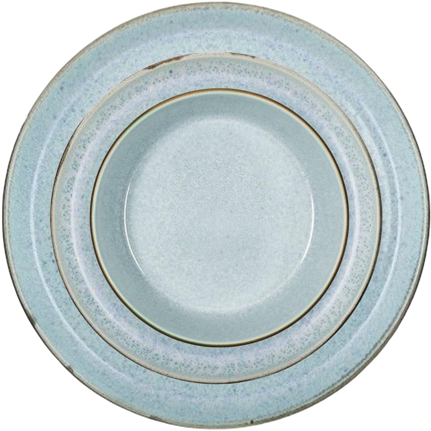 bitz serviesset 24 delig grijslichtblauw