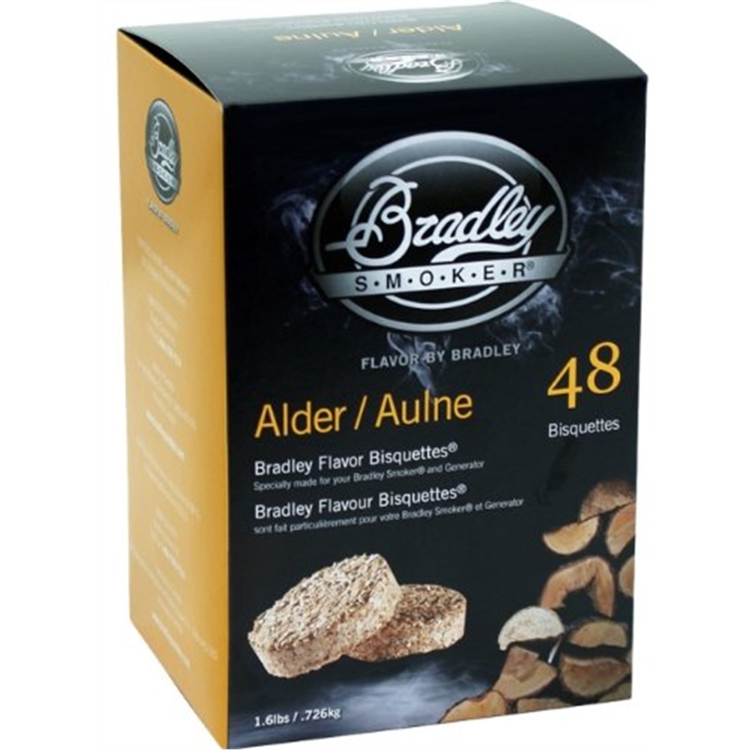 bradley smoker aromabisquetten 48 stuks elzenhout