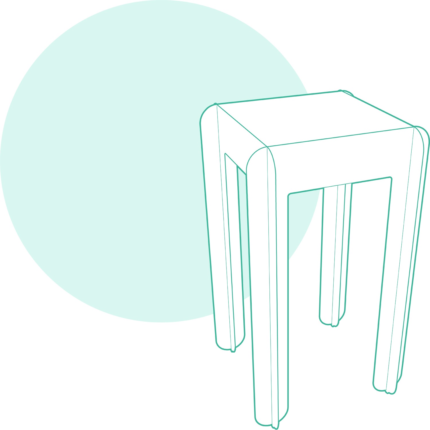 modubilo statafel hoog met glass blad 105cm