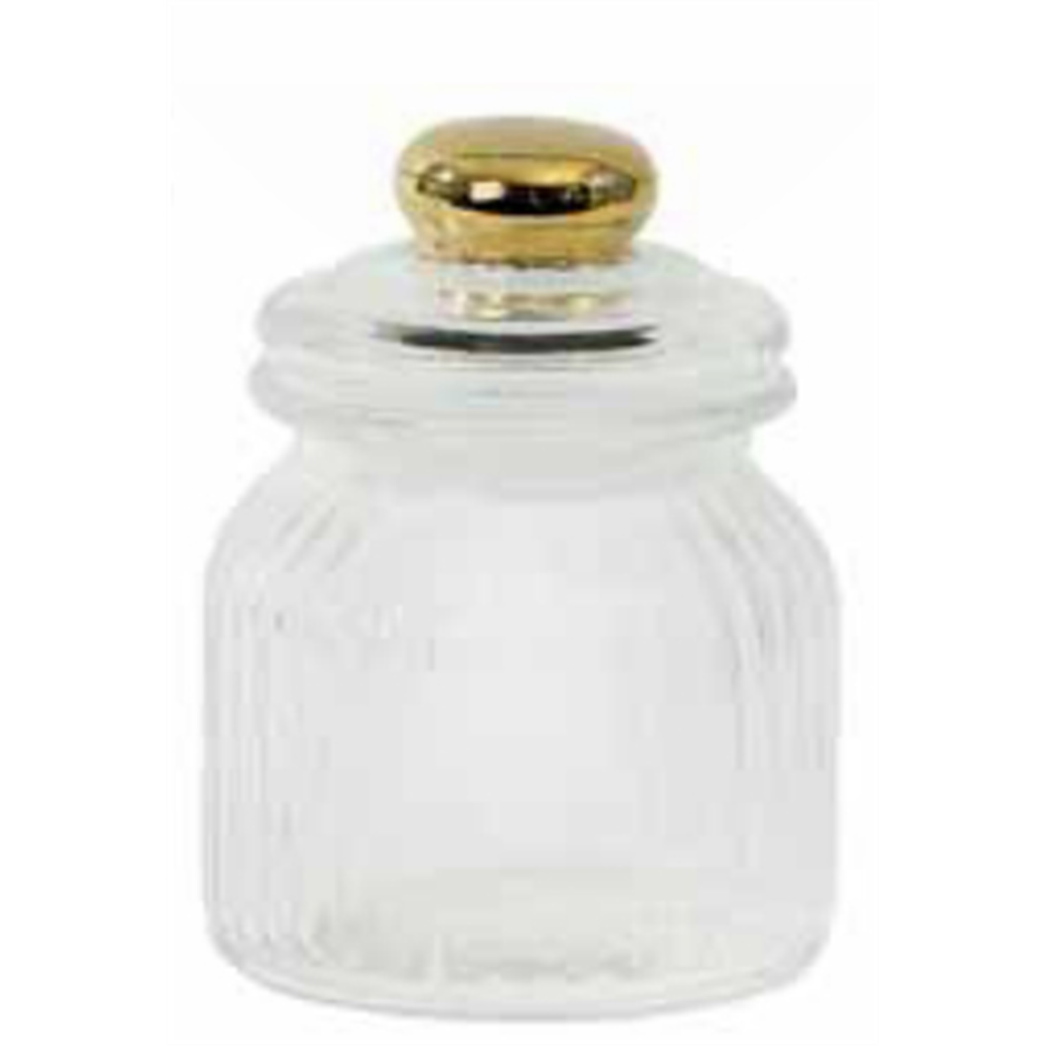 miss etoile lines glazen voorraadpot goud 15cm streep