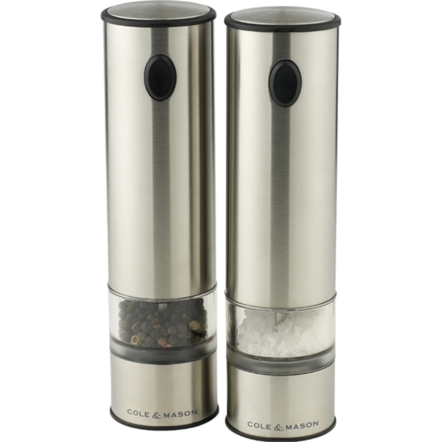 cole mason battersea elektrische peper en zoutmolenset rvs
