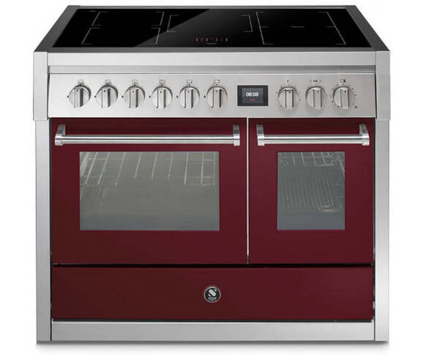 steel genesi gq10sf 5fi br inductiefornuis 100cm bordeaux