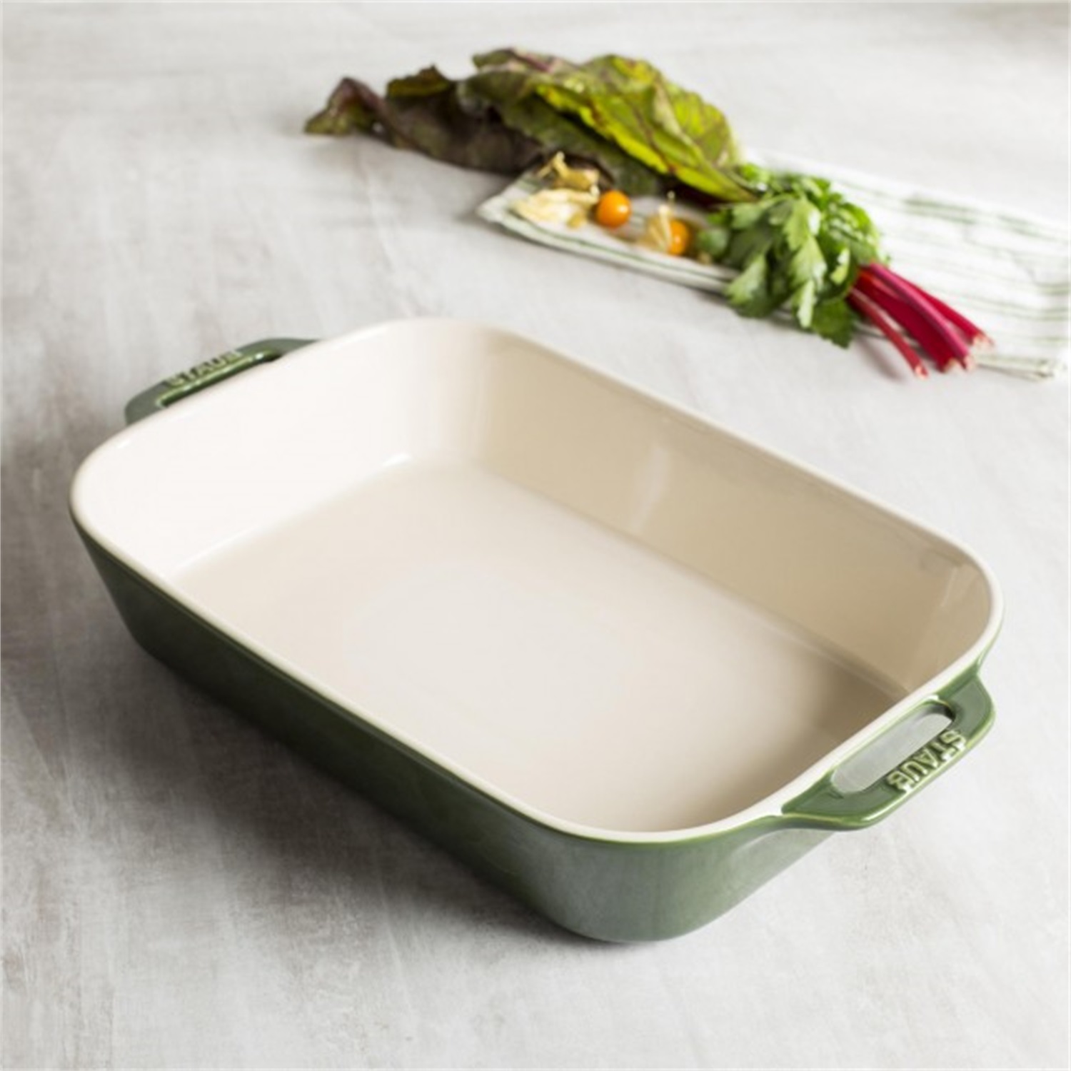 staub-ovenschaal-34x24cm-groen