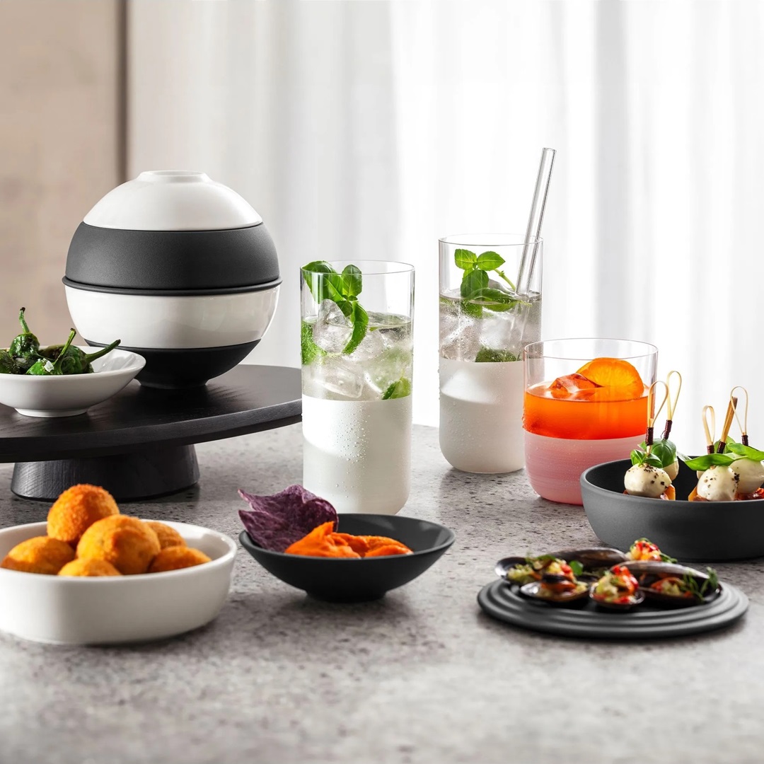 villeroy-boch-iconic-la-petite-boule-serviesset-5-delig-zwartwit