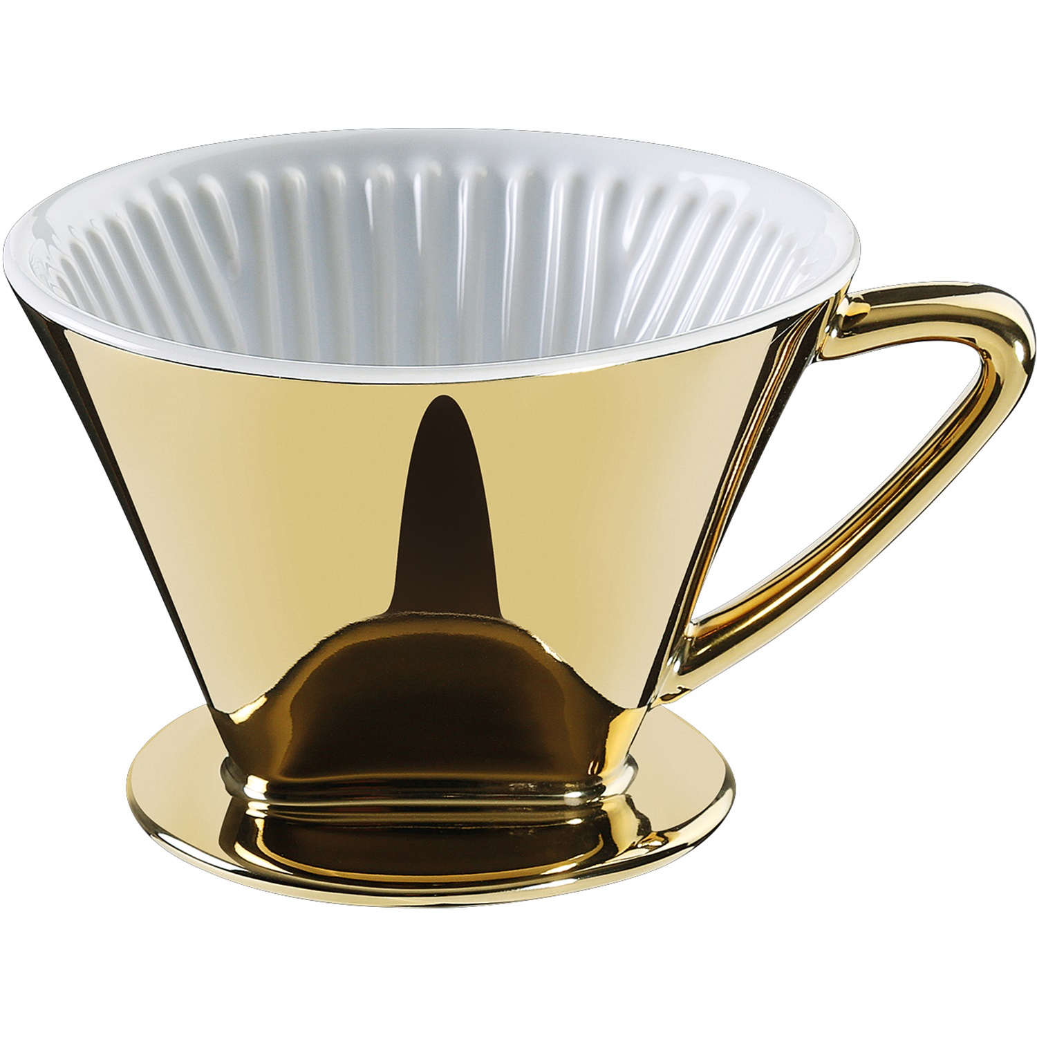 cilio koffie opzetfilter maat 4 keramiek goud