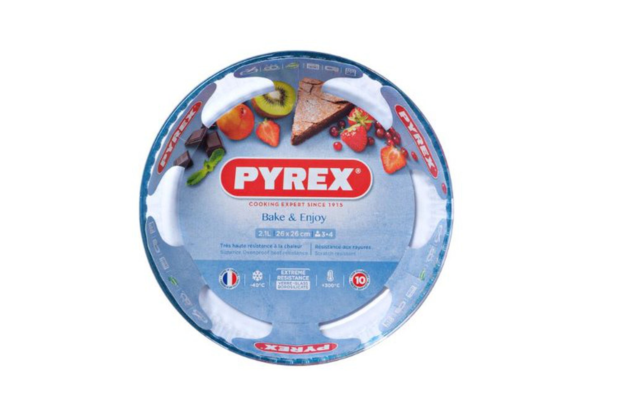 pyrex bake enjoy taartvorm hoog rond o26cm