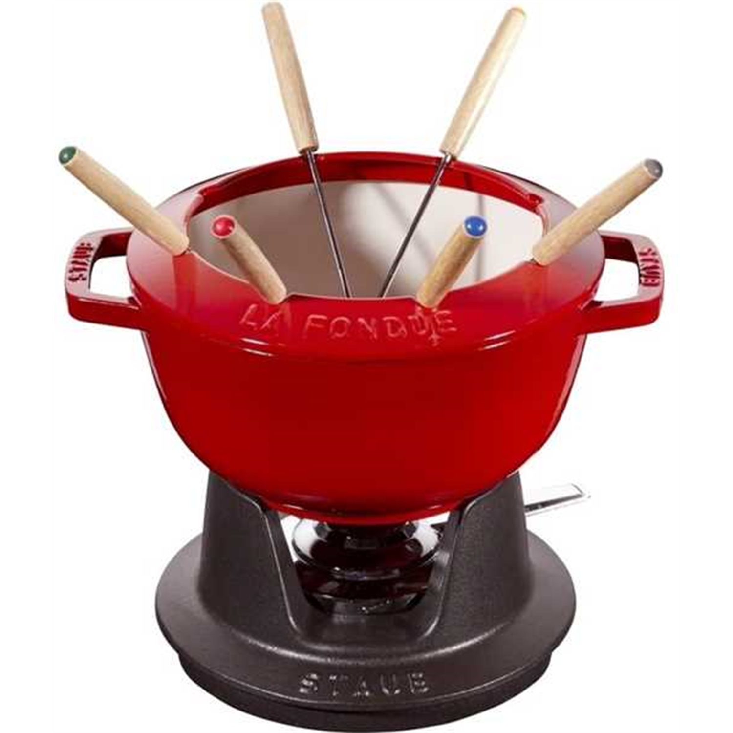 staub fondueset 20cm rood