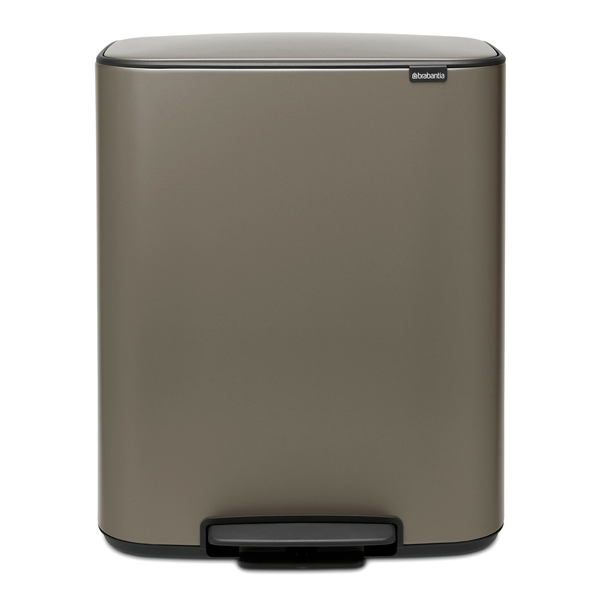 brabantia bo pedaalemmer 60l platina