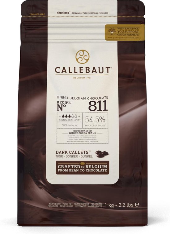 callebaut chocolade callets puur 1kg