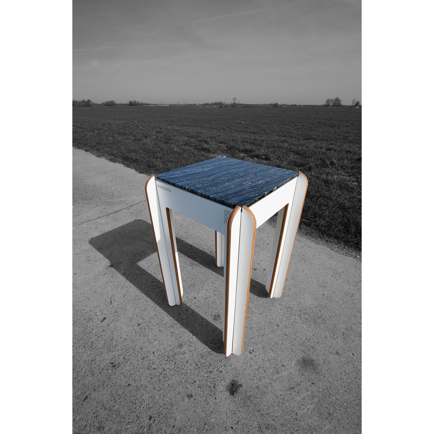 modubilo-statafel-hoog-met-silver-wave-polished-natuurstenen-blad-105cm