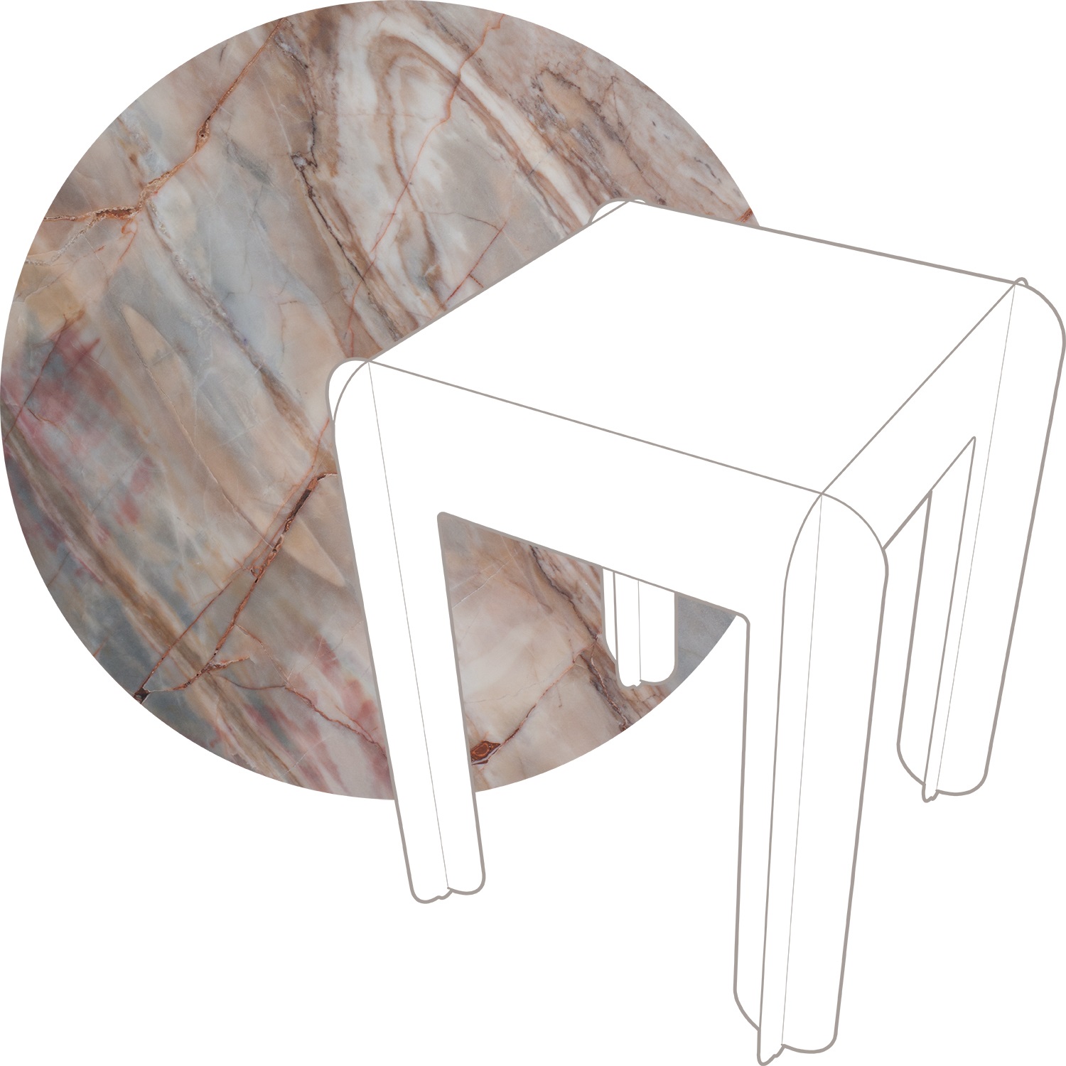 modubilo-tafel-met-confusion-light-polished-natuurstenen-blad-75cm