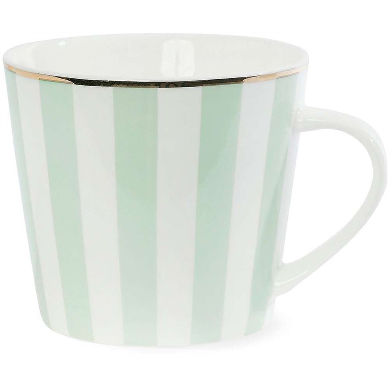 miss etoile coffee mug koffiebeker groen 350ml streep
