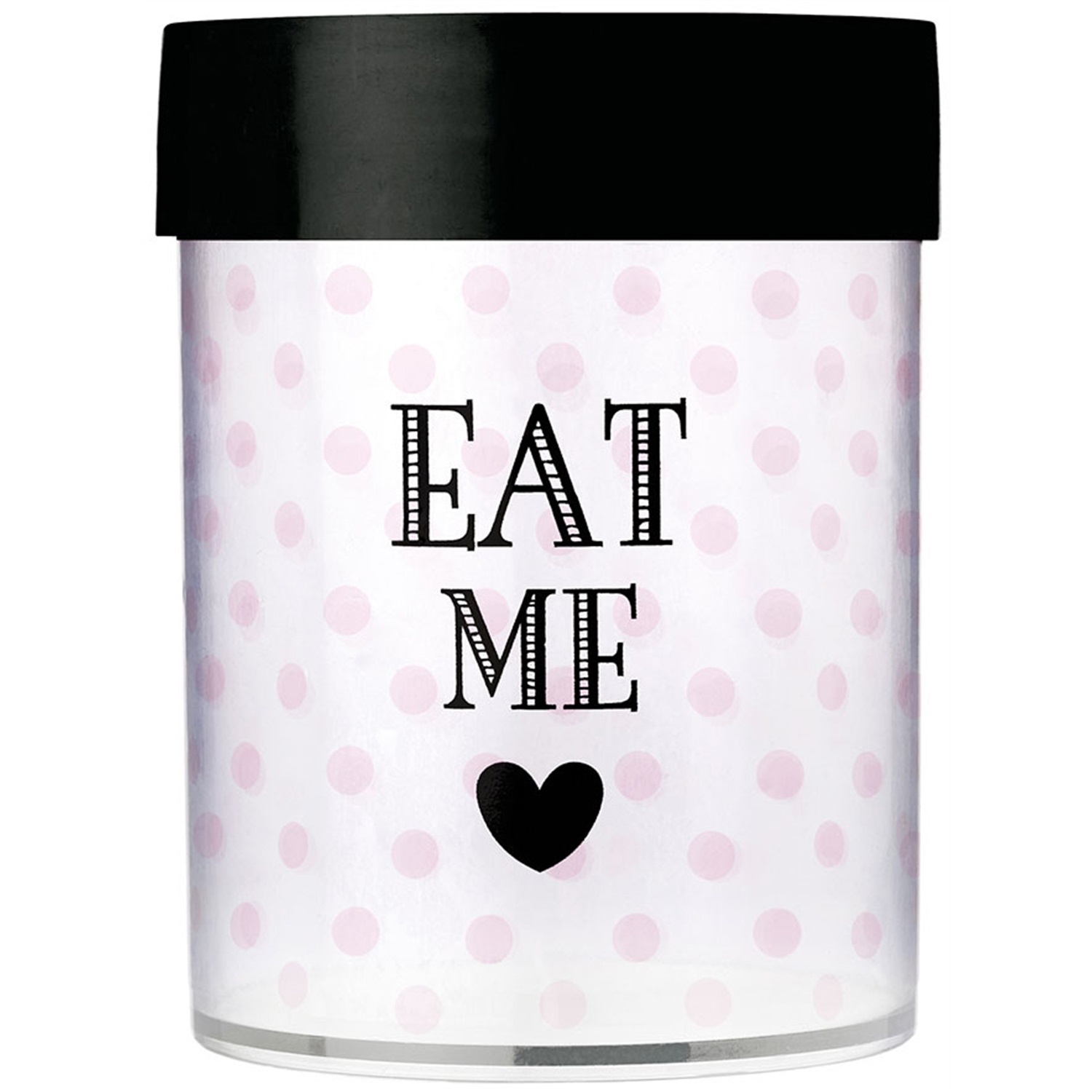 miss etoile canister voorraadbus zwart 18cm eat me