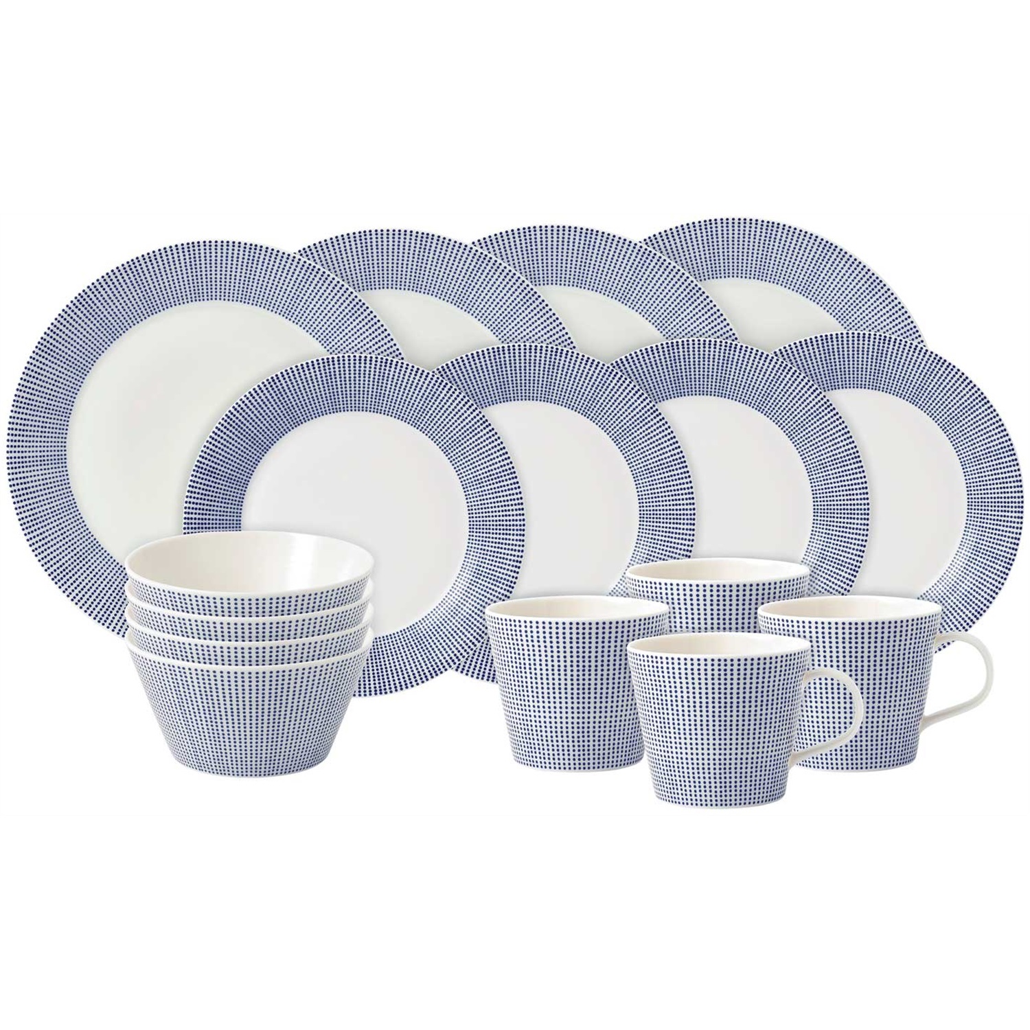 royal doulton pacific dots serviesset 16 delig