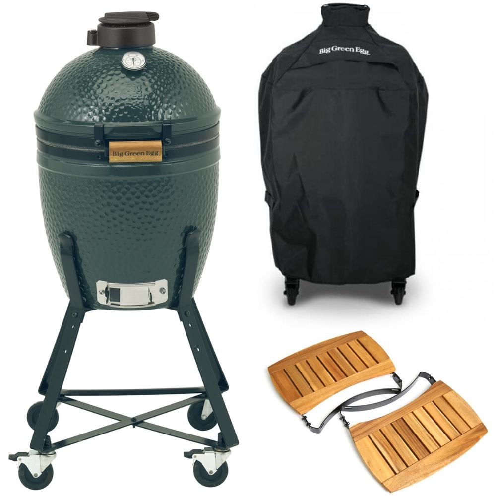 big green egg small houtskoolbarbecue met nest hoes en acacia egg mates