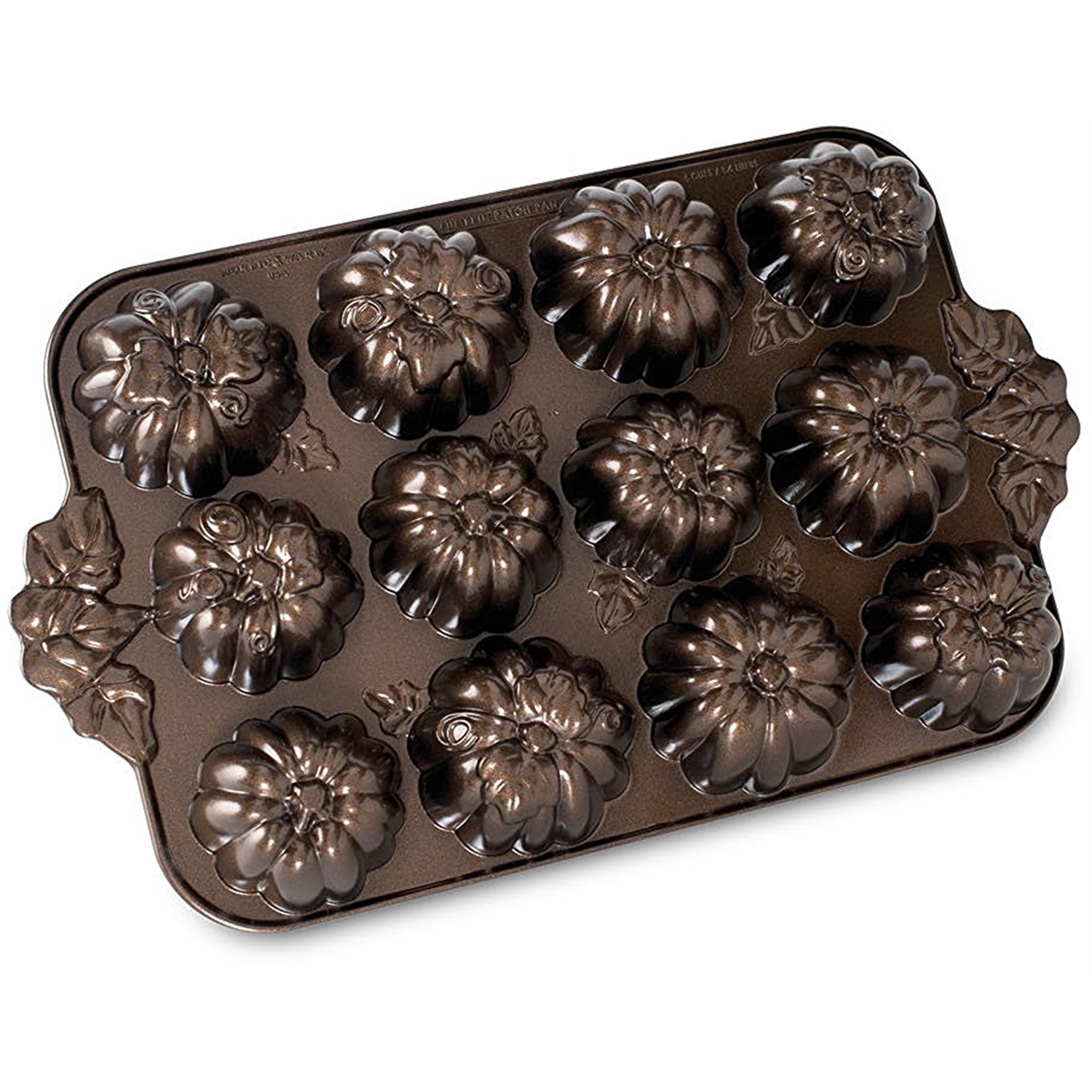 nordic-ware-pumpkin-patch-cakelet-bakvorm-12-vaks-brons