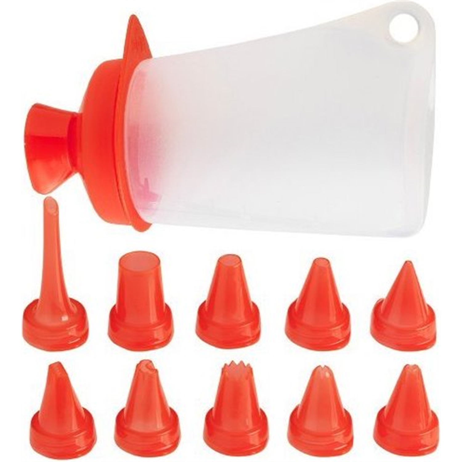 mastrad deco pocket spuitzakset herbruikbaar f38170 11 delig rood