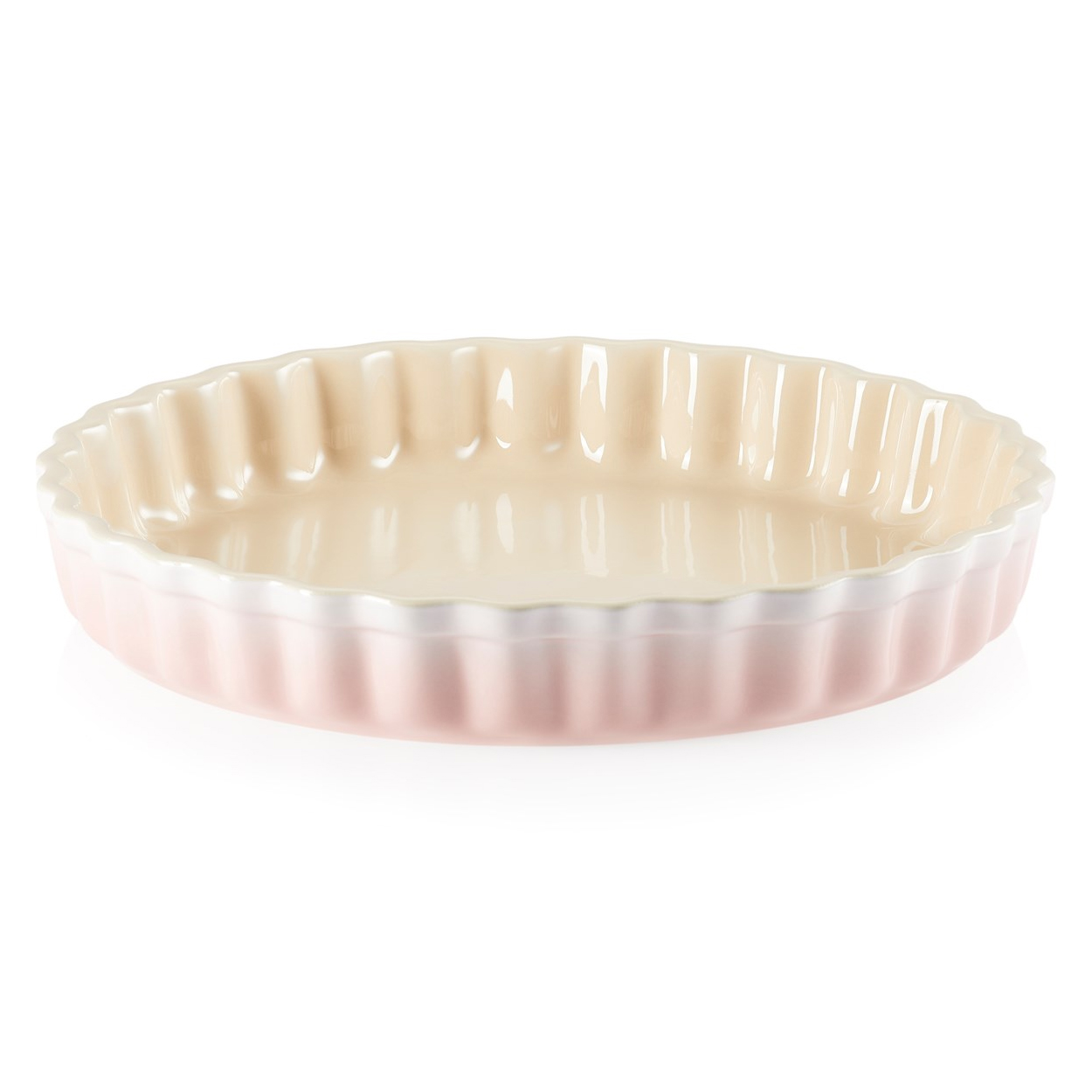 le creuset tartelette en quichevorm 28cm shell pink
