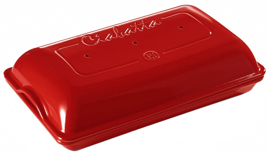 emile henry le pain broodbakvorm ciabatta 39x23cm rood