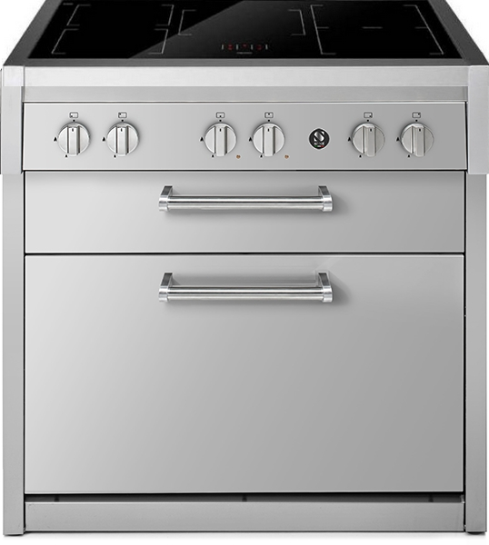 steel genesi gq9c 5fi ss cook unit inductiefornuis 90cm rvs