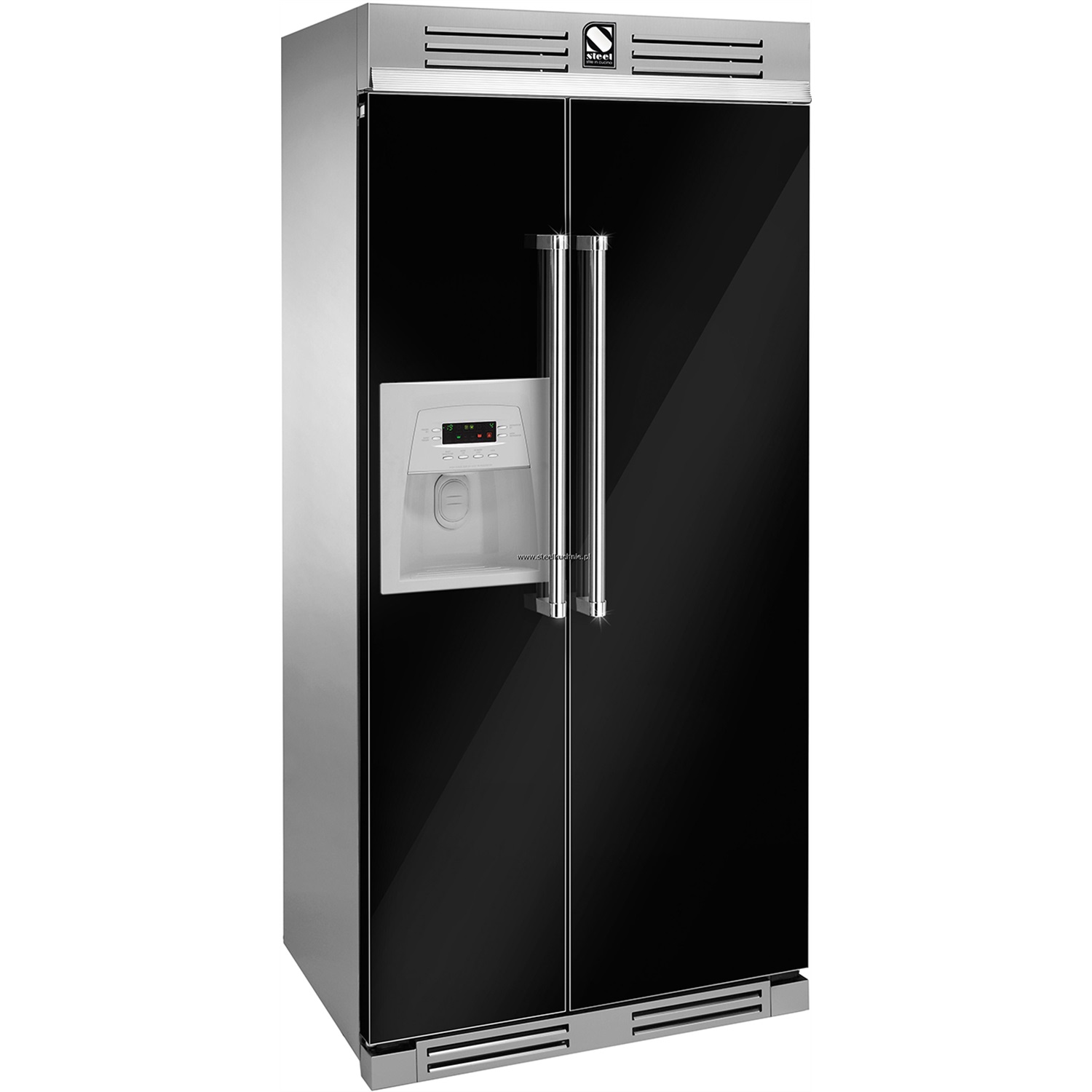 steel-gfr-9-genesi-amerikaanse-vries-en-koelkast-zwart