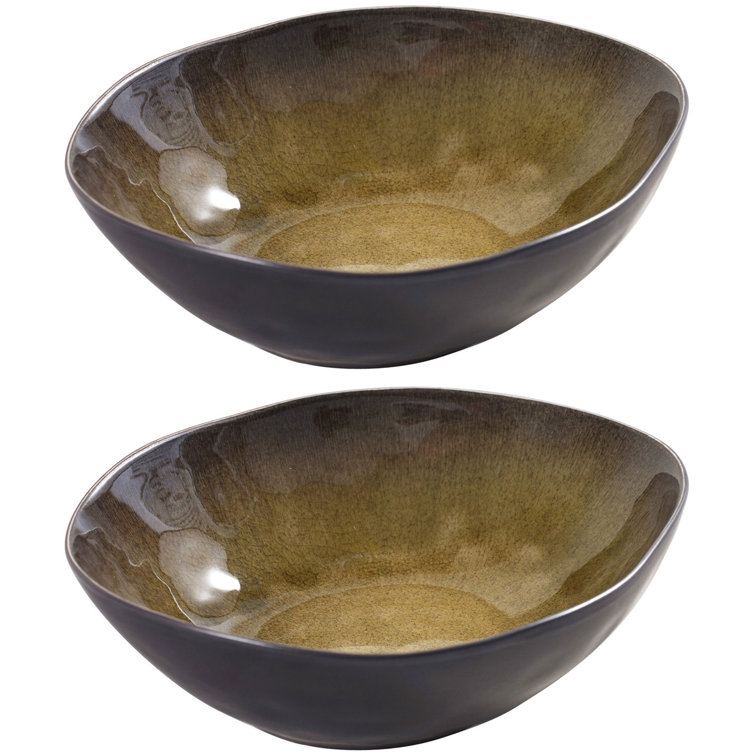 serax pure kom ovaal b1012031 20x17cm groen 2 stuks